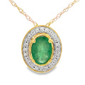 .46ct Emerald Diamond Fashion Pendants 10KT Yellow Gold