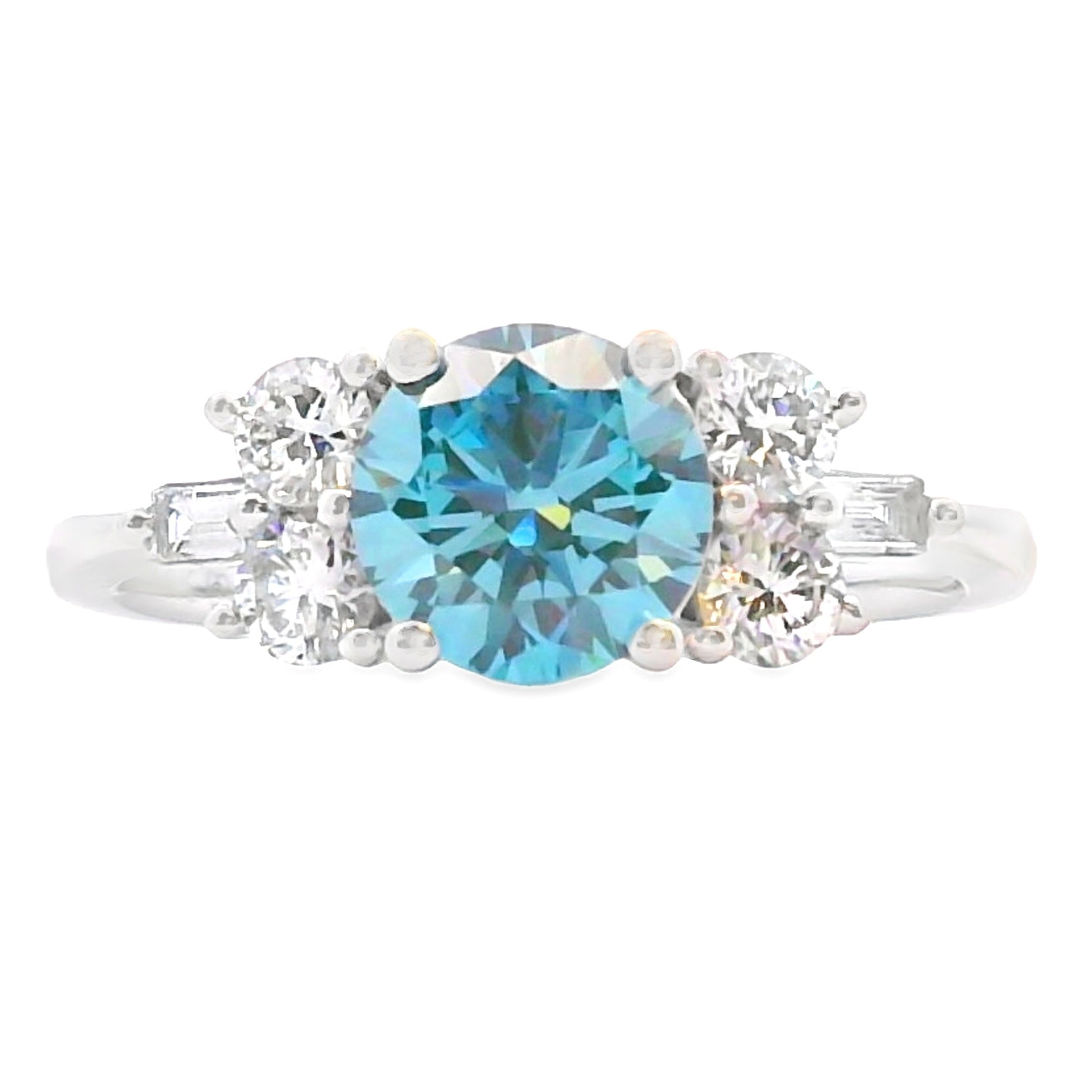 1.85ct Lab Grown Diamond Eng Only 14KT White Gold