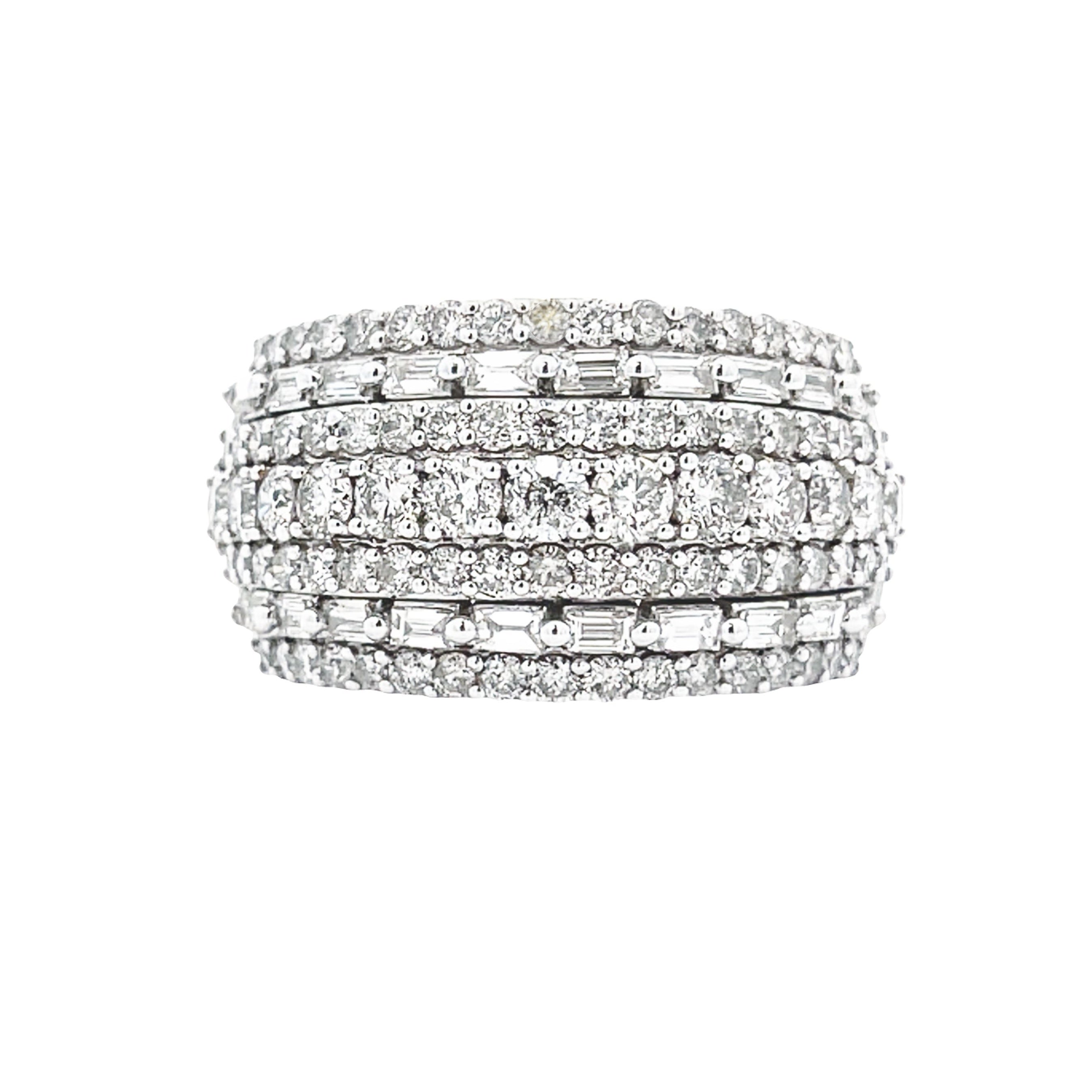 3.00ct Diamond Wedding Band Ring 10KT White Gold