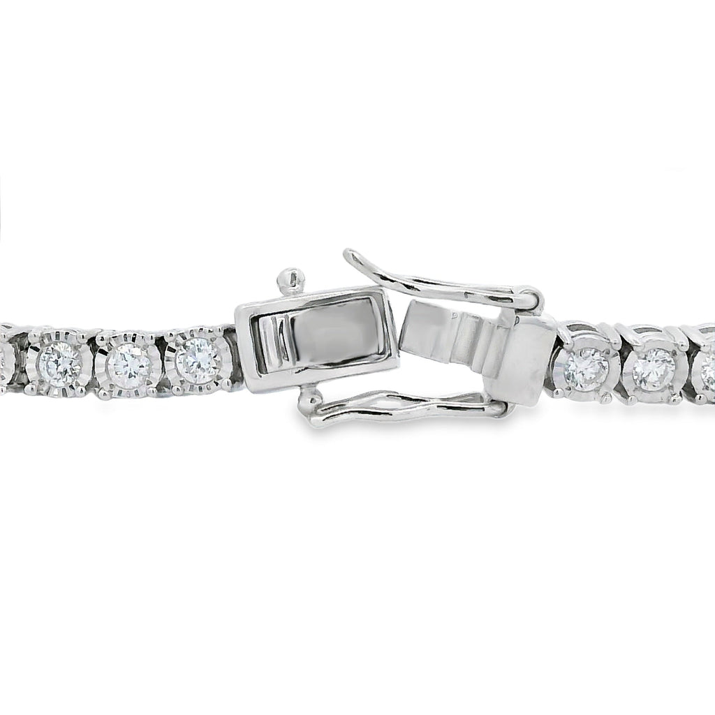 Lab Grown Diamond Tennis Bracelet Sterling Silver