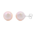 Natural FW Pearl Stud Earrings 14KT White Gold