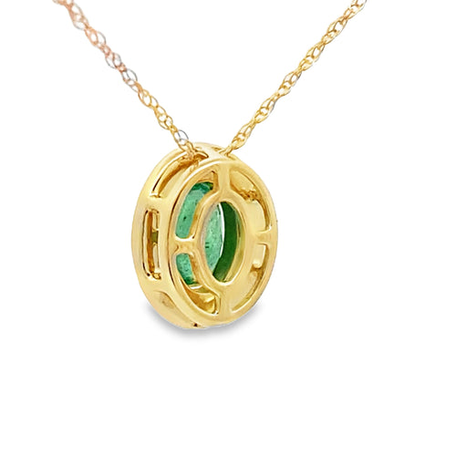 .46ct Emerald Diamond Fashion Pendants 10KT Yellow Gold
