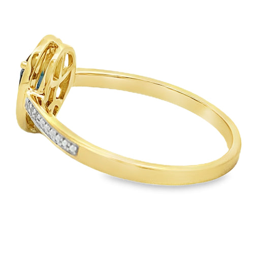 .54ct Sapphire Diamond Ring 10KT Yellow Gold