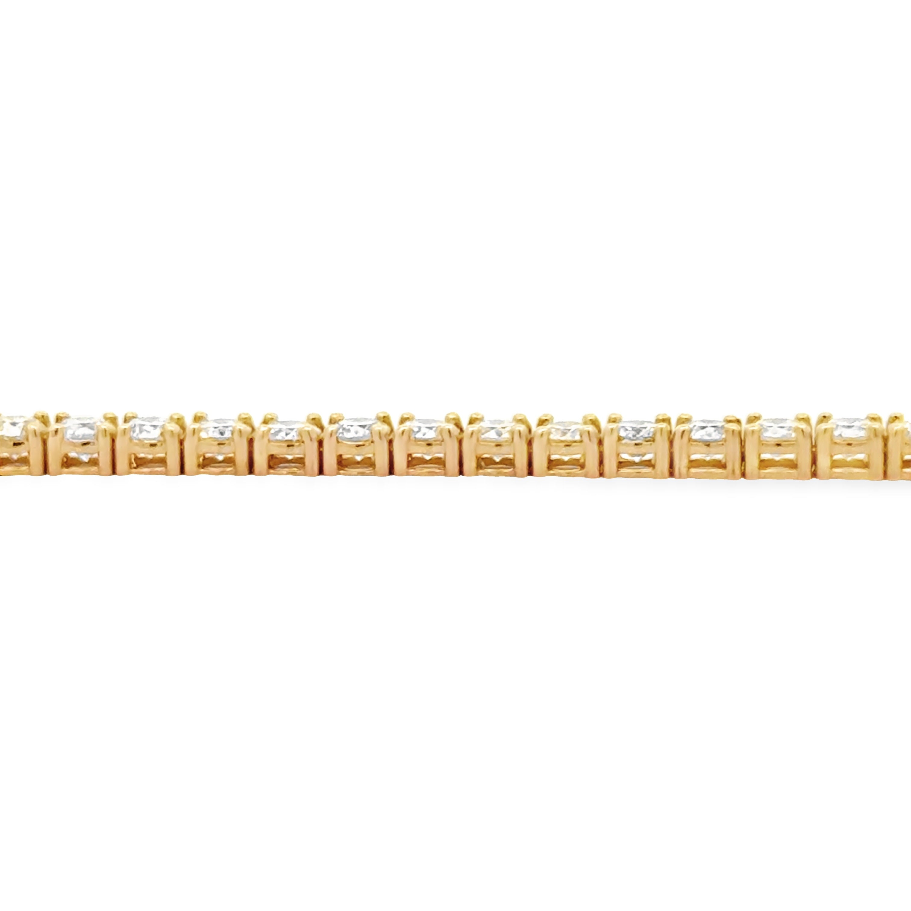 5.50ct Diamond Tennis Bracelet 18KT Yellow Gold