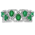 1.82ct Emerald Zircon Ring Sterling Silver
