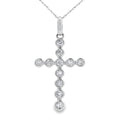 .50ct Diamond Cross Religious Pendant 14KT White Gold