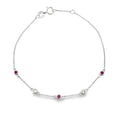 .17ct Ruby Diamond Bracelet 14KT White Gold