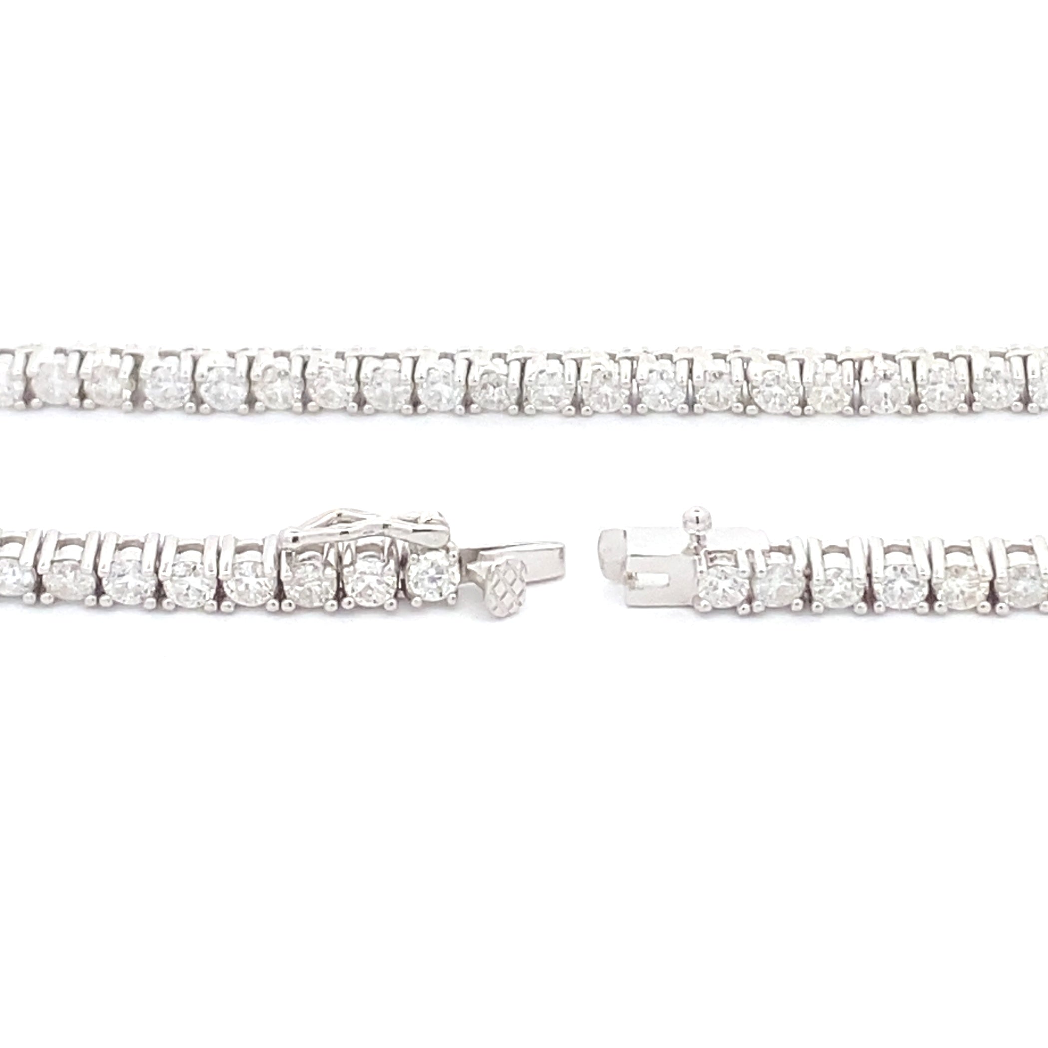 6.85ct Moissanite Tennis Necklace Sterling Silver
