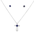 Created Sapphire Jewelry sets Sterling Silver