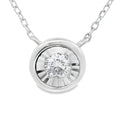 Natural .25ct Lab Grown Diamond Pendant Sterling Silver