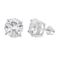 10.00ct Moissanite Stud Earrings Sterling Silver