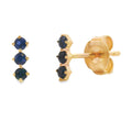 Genuine .20ct Sapphire Earrings 14KT Yellow Gold