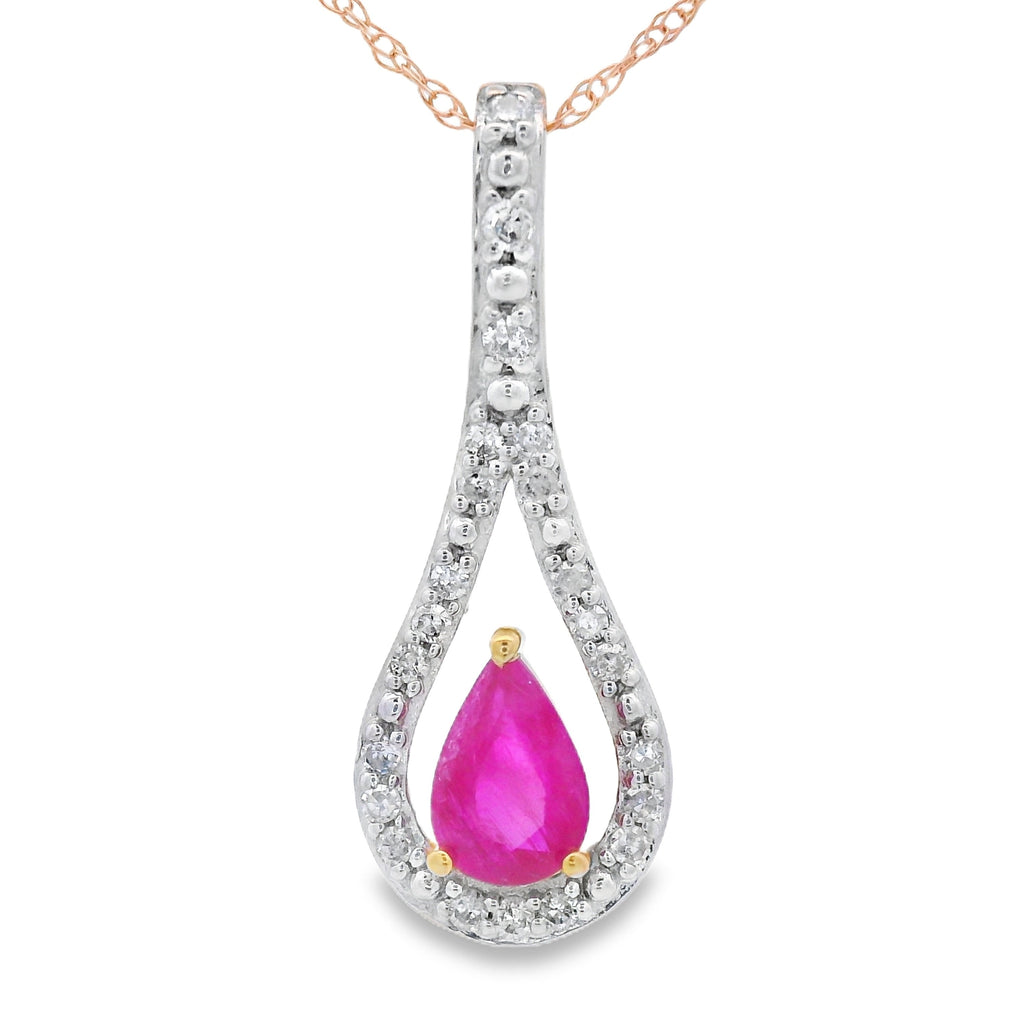 .48ct Ruby Diamond Fashion Pendants 10KT Yellow Gold