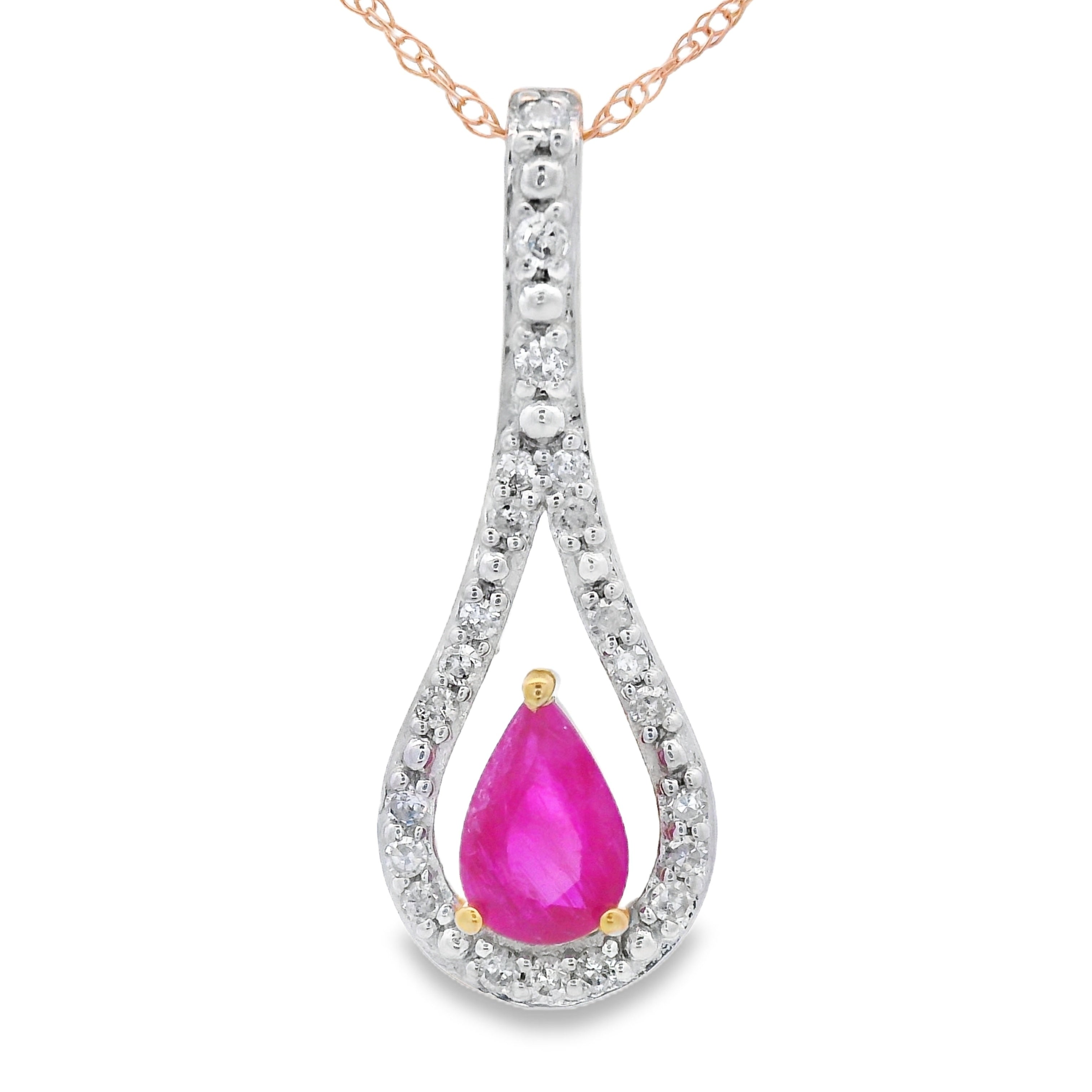 .48ct Ruby Diamond Fashion Pendants 10KT Yellow Gold