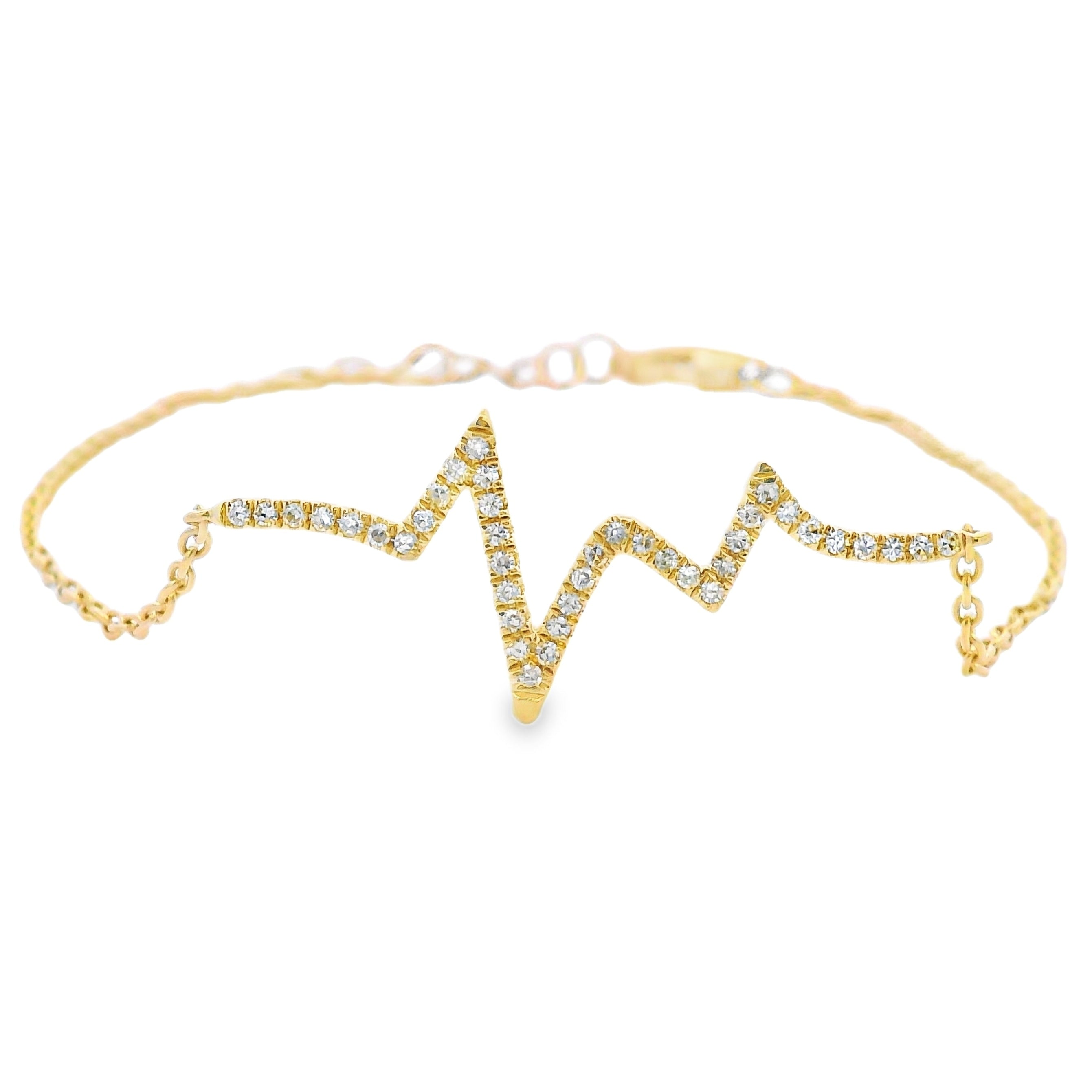 .10ct Diamond Bracelet 14KT Yellow Gold
