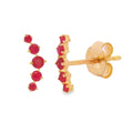 .24ct Ruby Earrings 14KT Yellow Gold