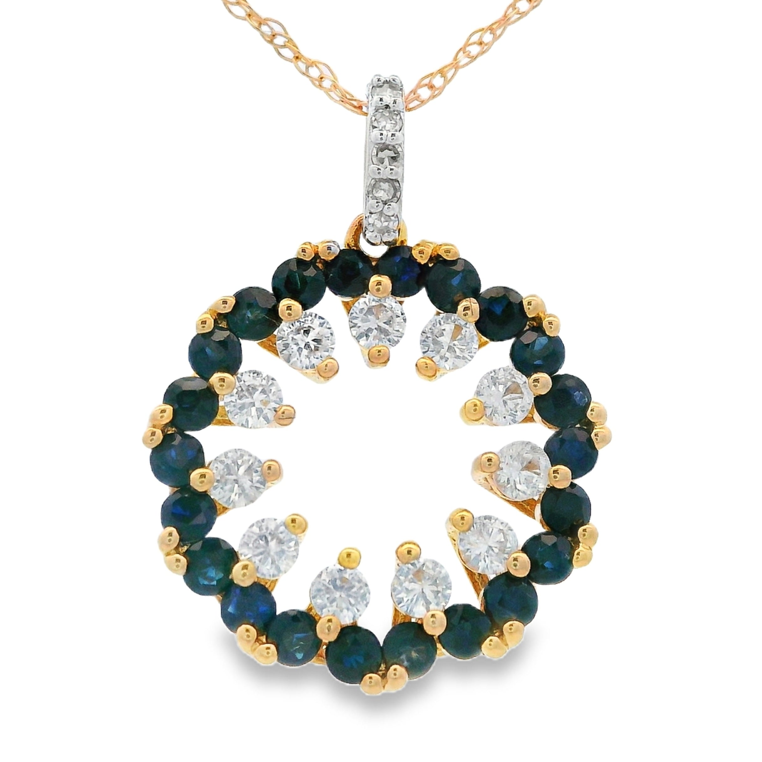 .10ct Sapphire Fashion Pendants 10KT Yellow Gold