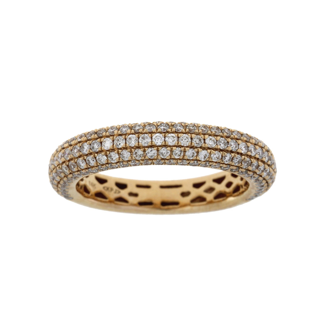 1.00ct Diamond Wedding Band Ring 14KT Rose Gold