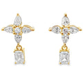 Lab Grown Diamond Dangle Earrings 14KT Yellow Gold