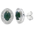 1.05ct Onyx Diamond Earrings 10KT White Gold