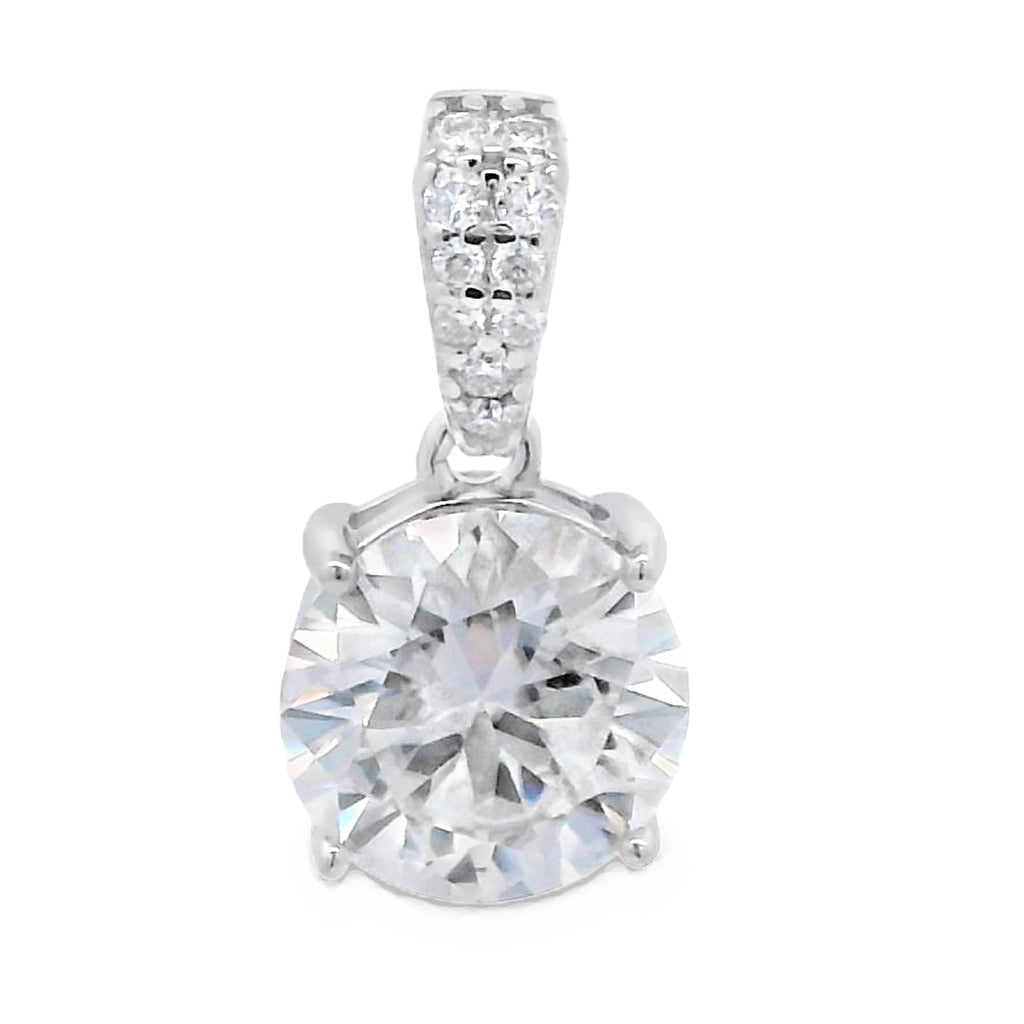 2.00ct Moissanite Pendant Sterling Silver