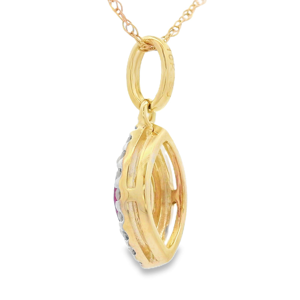 .26ct Ruby Diamond Fashion Pendants 10KT Yellow Gold