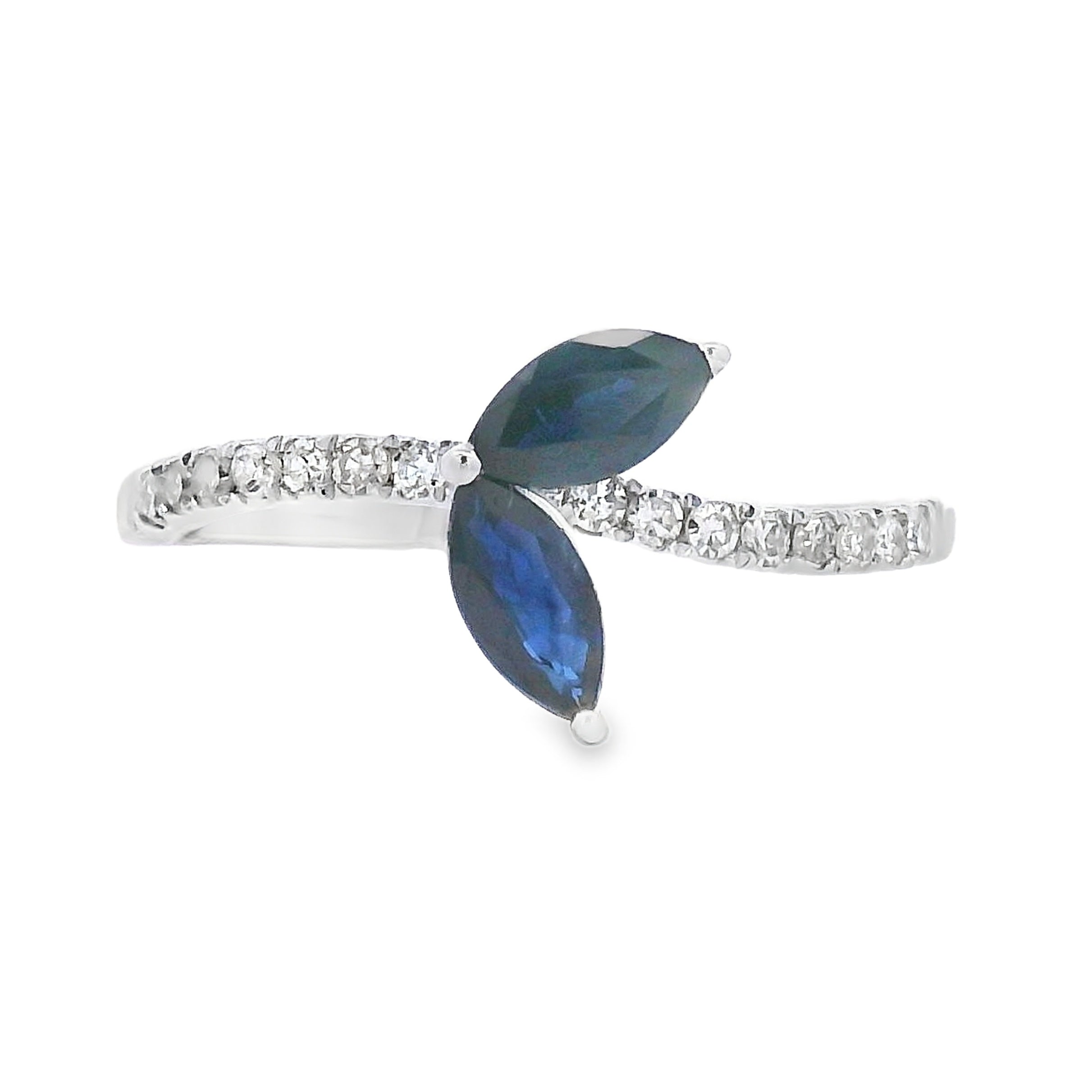 .36ct Sapphire Diamond Ring 14KT White Gold