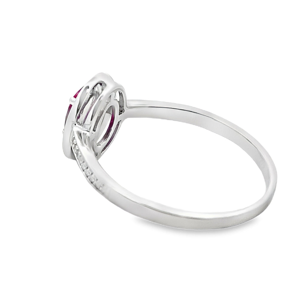 .67ct Ruby Diamond Ring 10KT White Gold