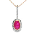 .61ct Ruby Diamond Fashion Pendants 10KT Yellow Gold