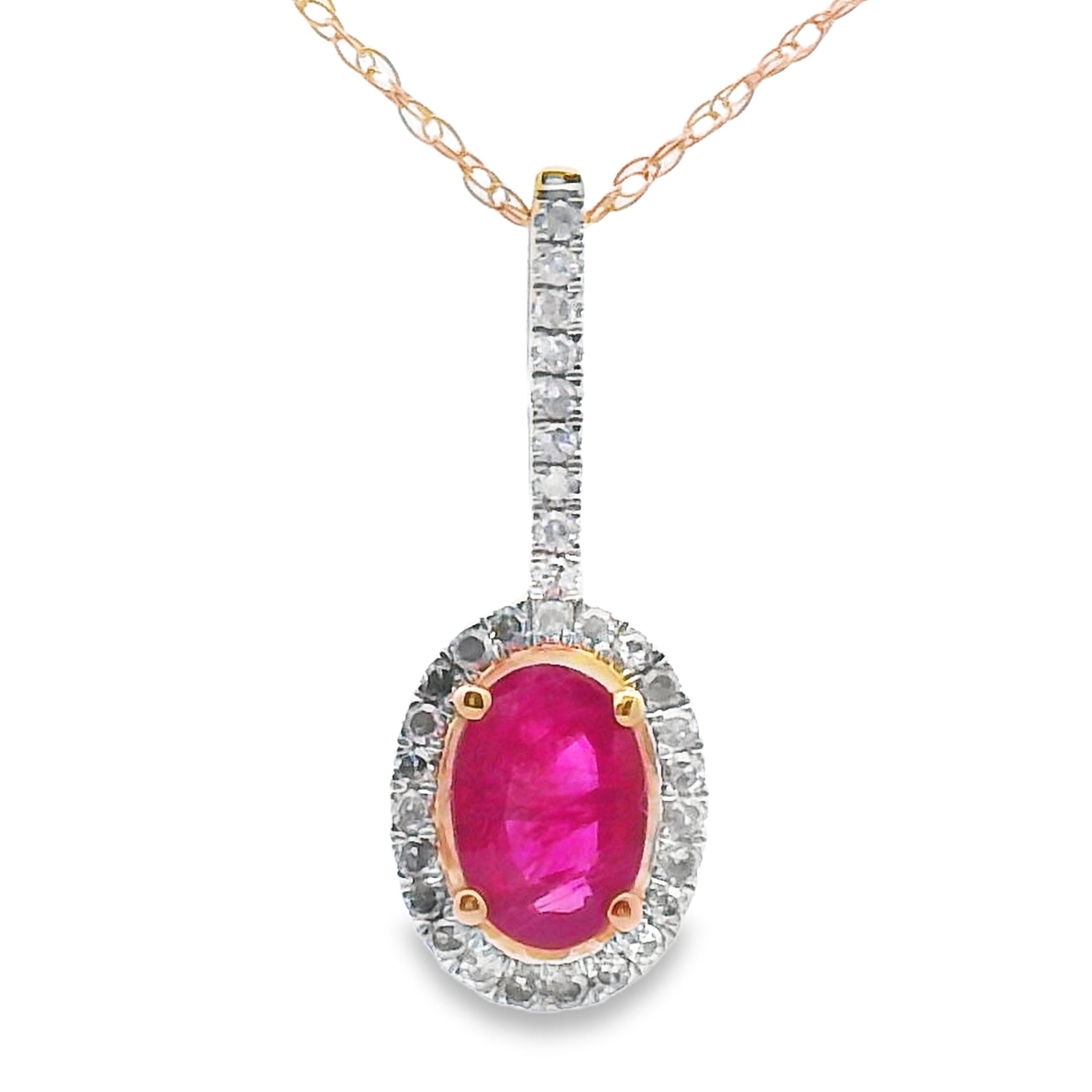 .61ct Ruby Diamond Fashion Pendants 10KT Yellow Gold