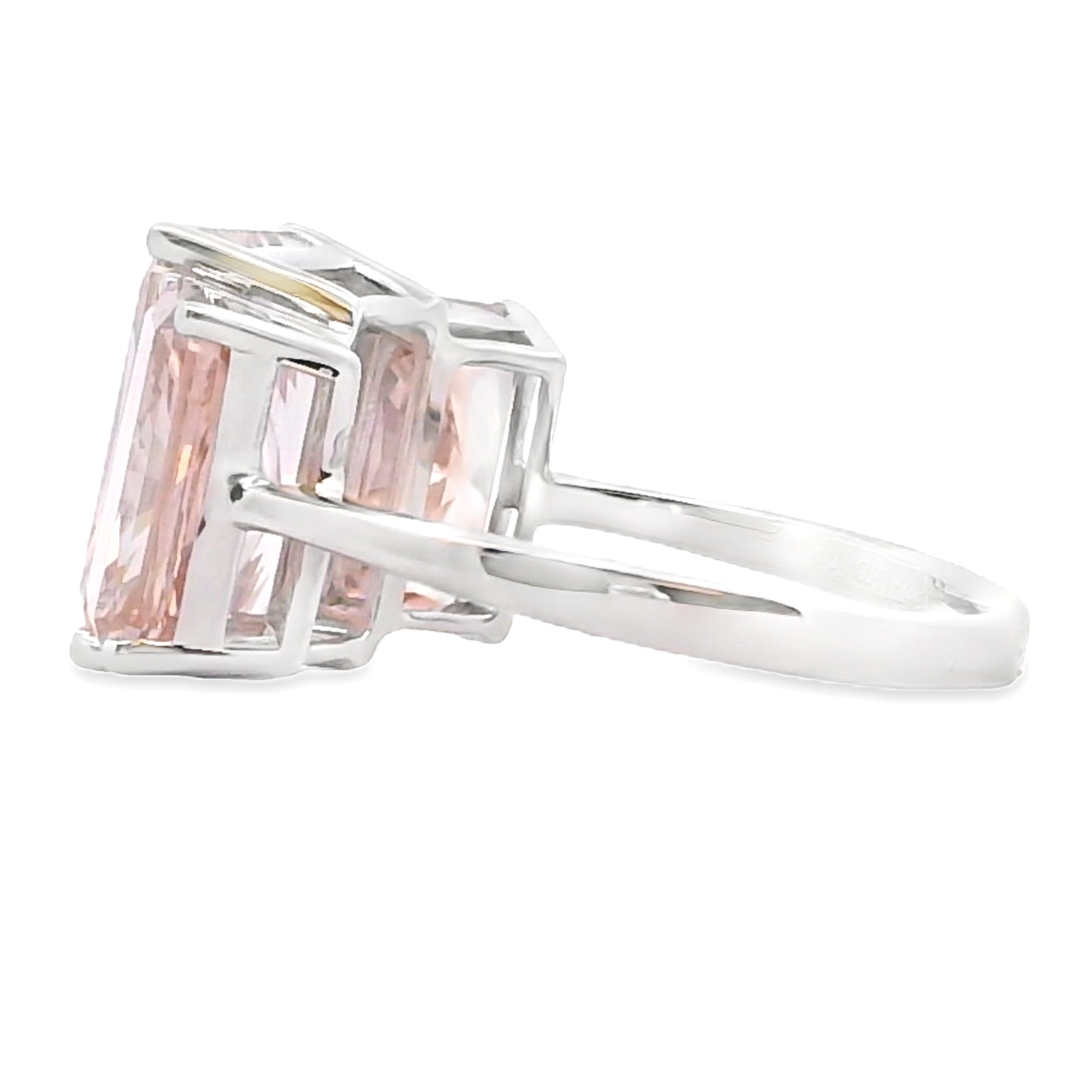 10.00ct Lab Grown Diamond 3 Stone Ring 14KT White Gold