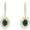 1.06ct Onyx Diamond Dangle Earrings 10KT Yellow Gold