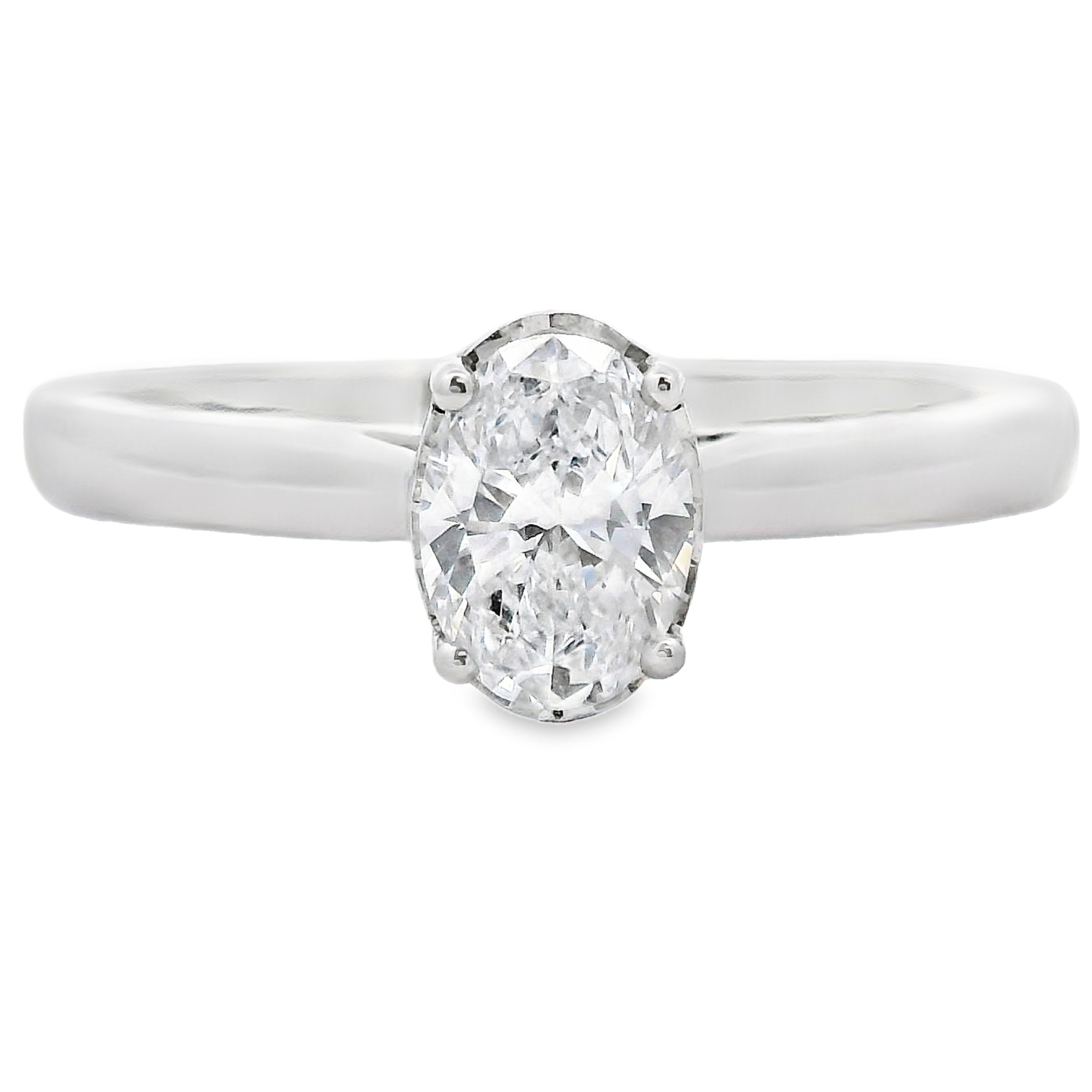 Genuine .50ct Lab Grown Diamond  10KT White Gold