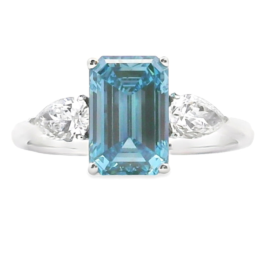 2.50ct Lab Grown Diamond Eng Only 14KT White Gold