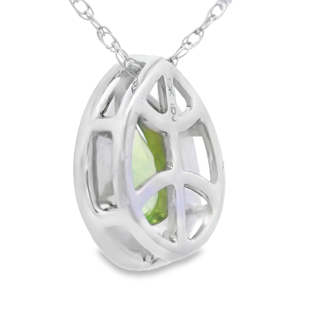 .47ct Peridot Diamond Fashion Pendants 10KT White Gold