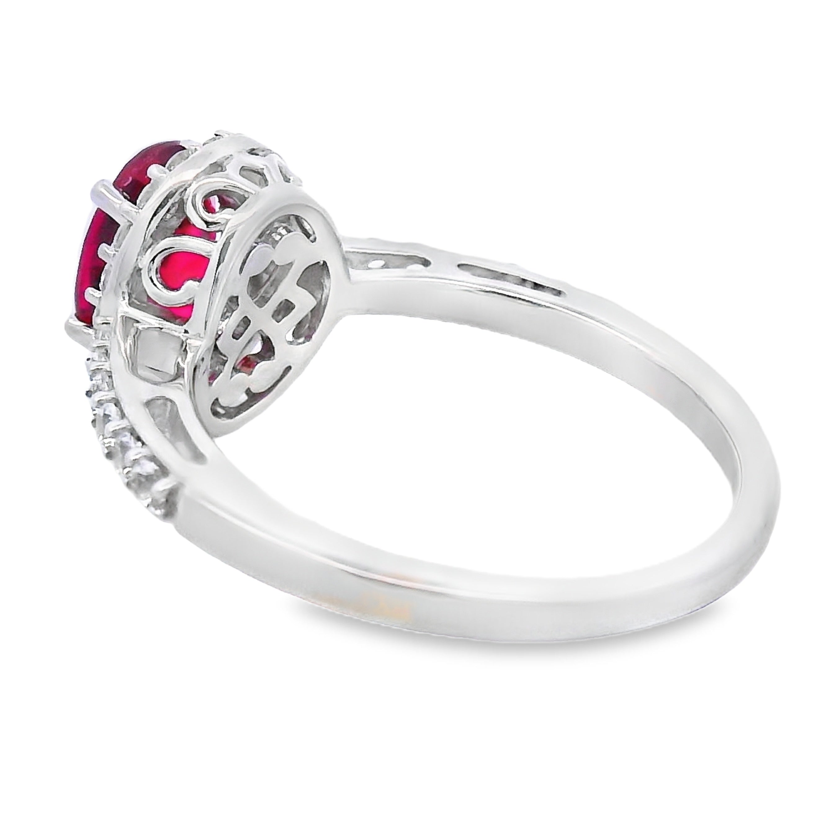 Created Ruby Created Sapphire Ring Sterling Silver