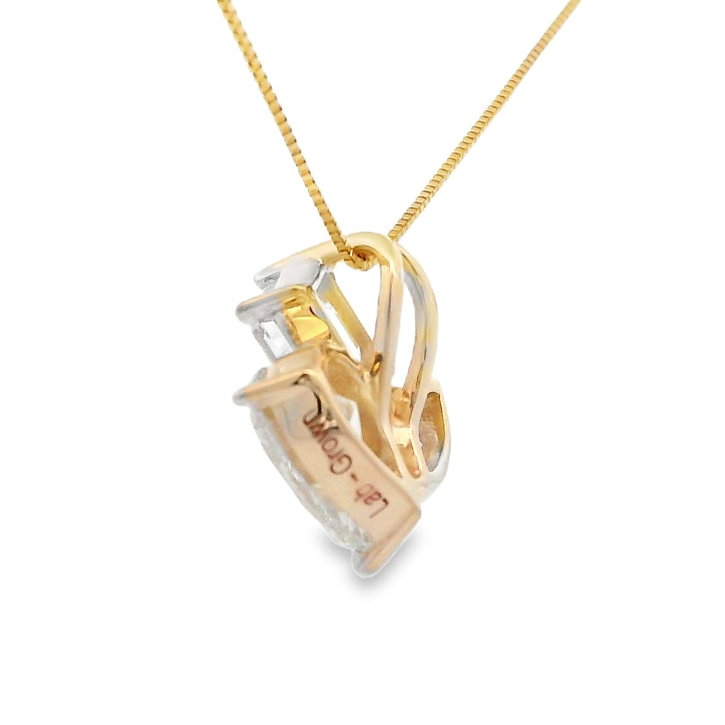 Lab Grown Diamond Fashion Pendants 14KT Yellow Gold
