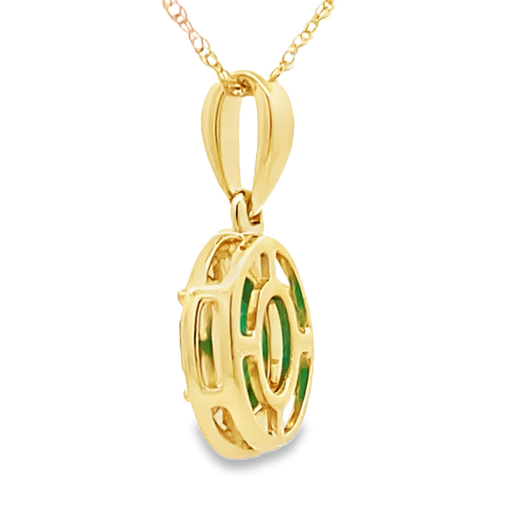 Chalcedony Diamond Fashion Pendants 10KT Yellow Gold