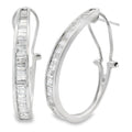 1.00ct Diamond Hoop Earrings 14KT White Gold