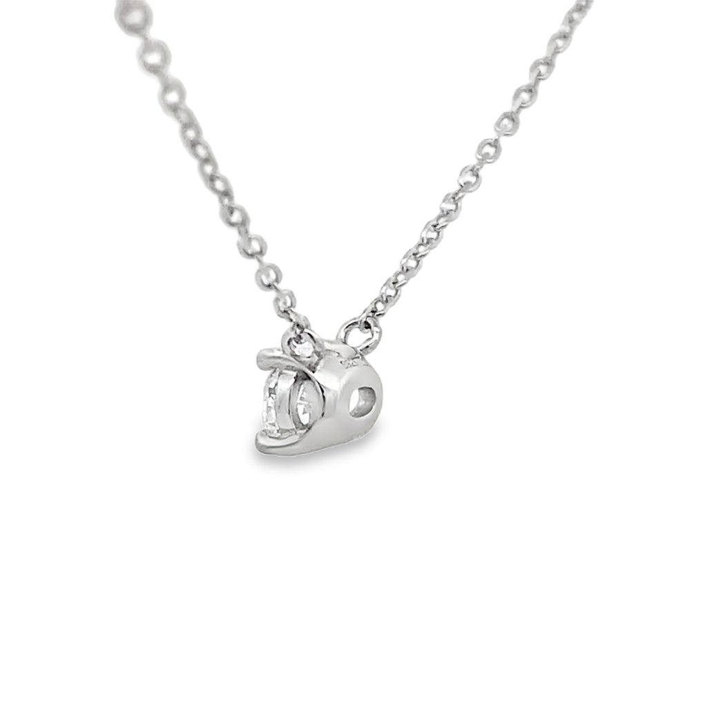 Genuine .50ct Lab Grown Diamond Pendant Sterling Silver
