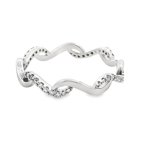 .17ct Diamond Wedding Band Ring 14KT White Gold