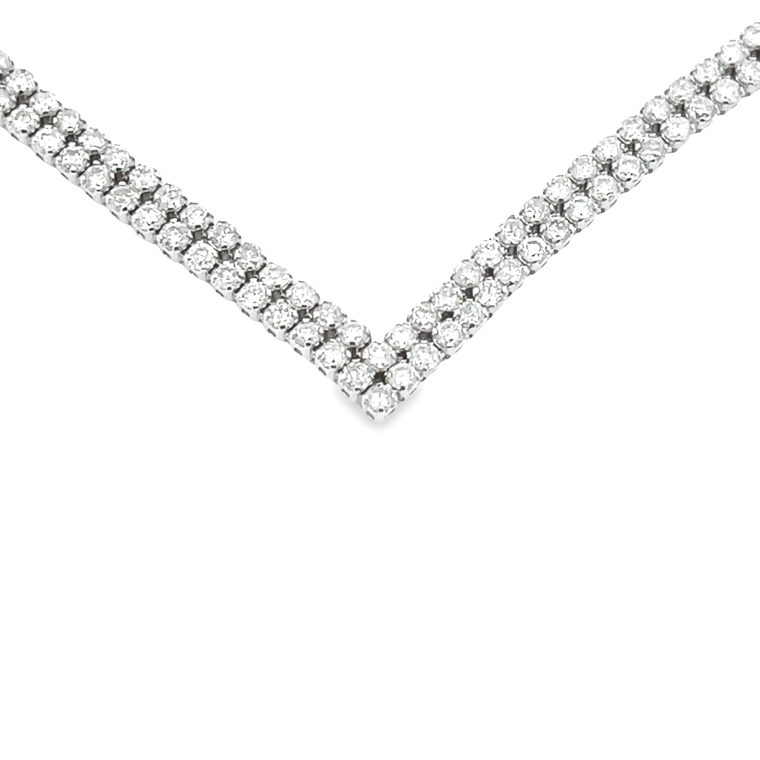 7.00ct Diamond Tennis Necklace 14KT White Gold