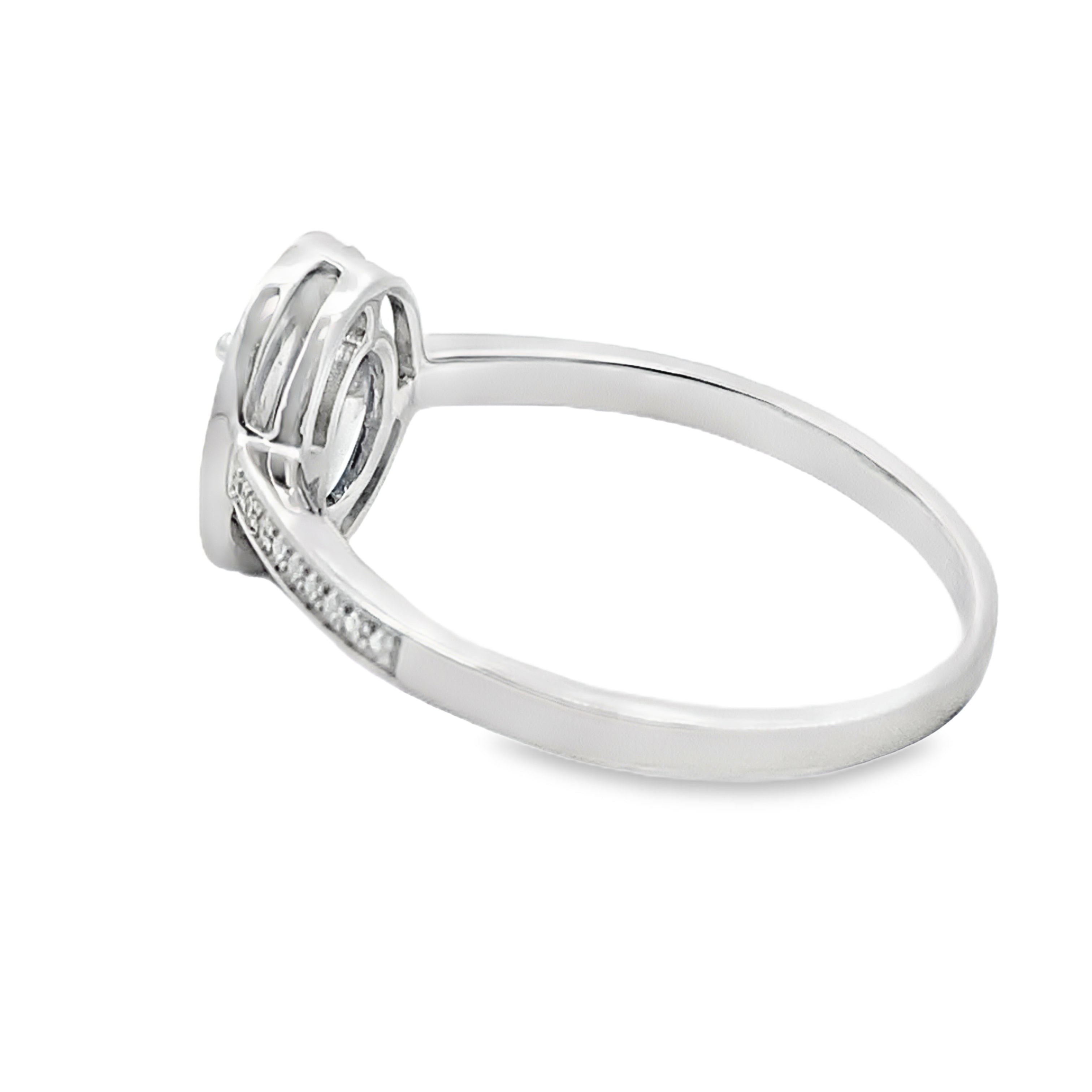 .67ct Sapphire Diamond Ring 10KT White Gold
