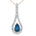Sapphire Diamond Fashion Pendants 10KT Yellow Gold