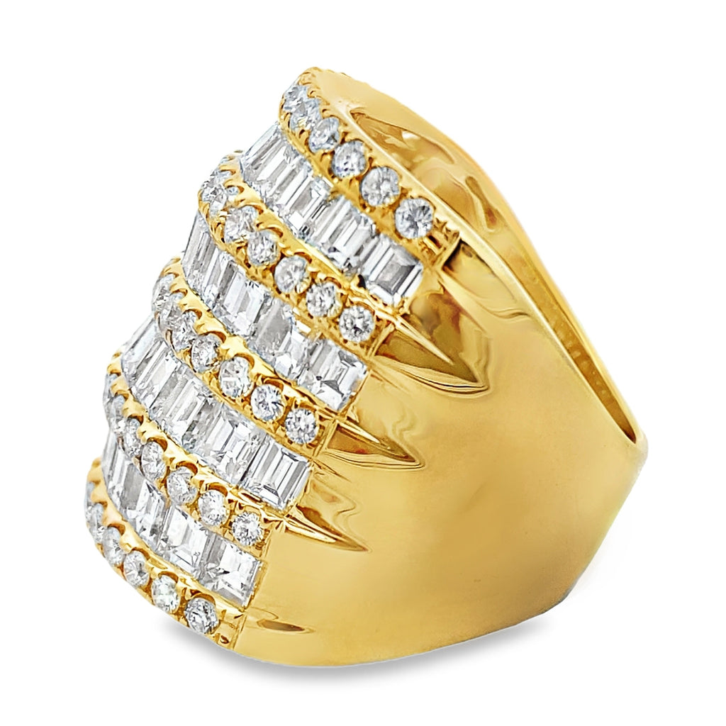 6.65ct Diamond Ring 18KT Yellow Gold