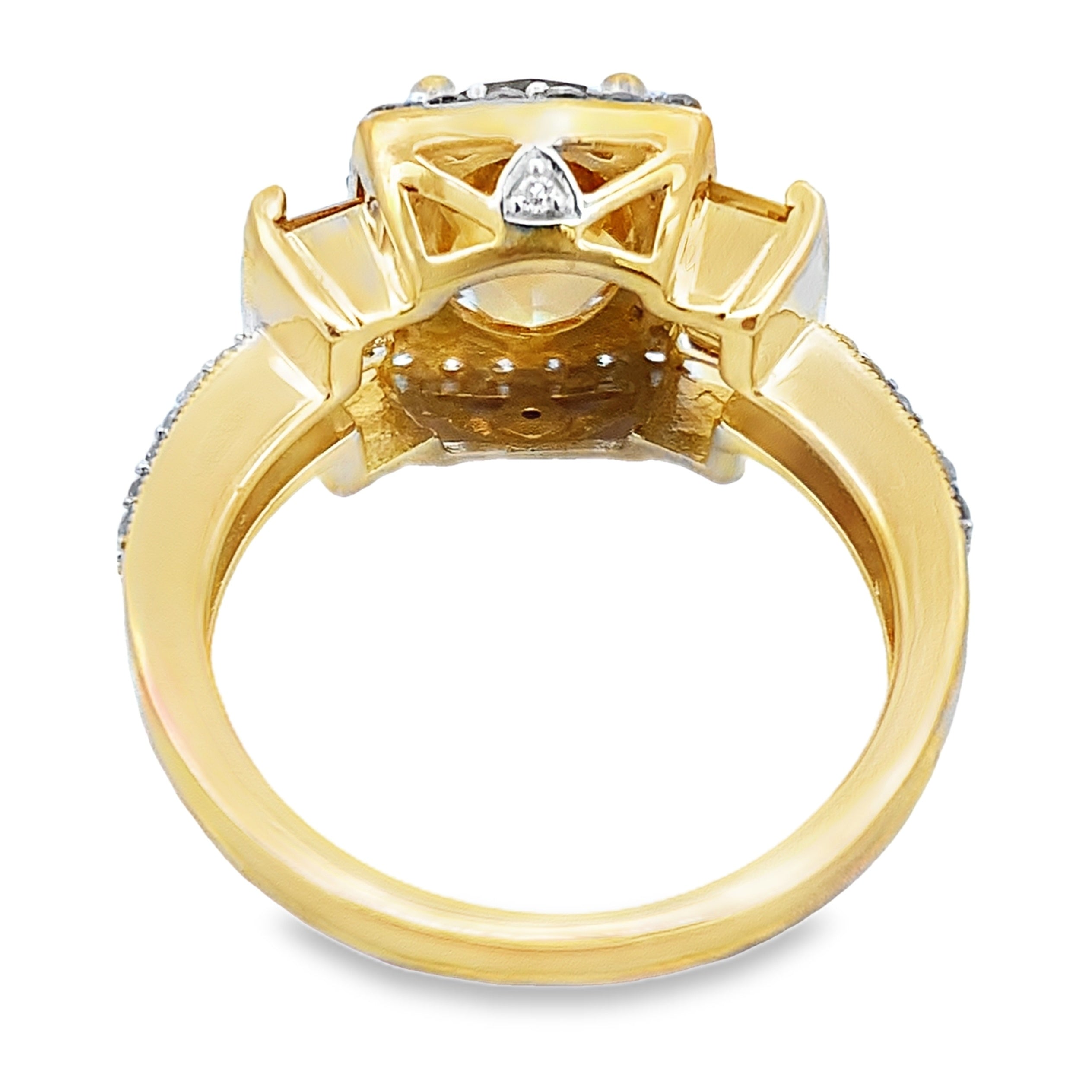 2.47ct Citrine Diamond Ring 10KT Yellow Gold