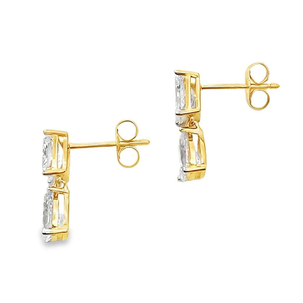 2.50ct Lab Grown Diamond Earrings 14KT Yellow Gold