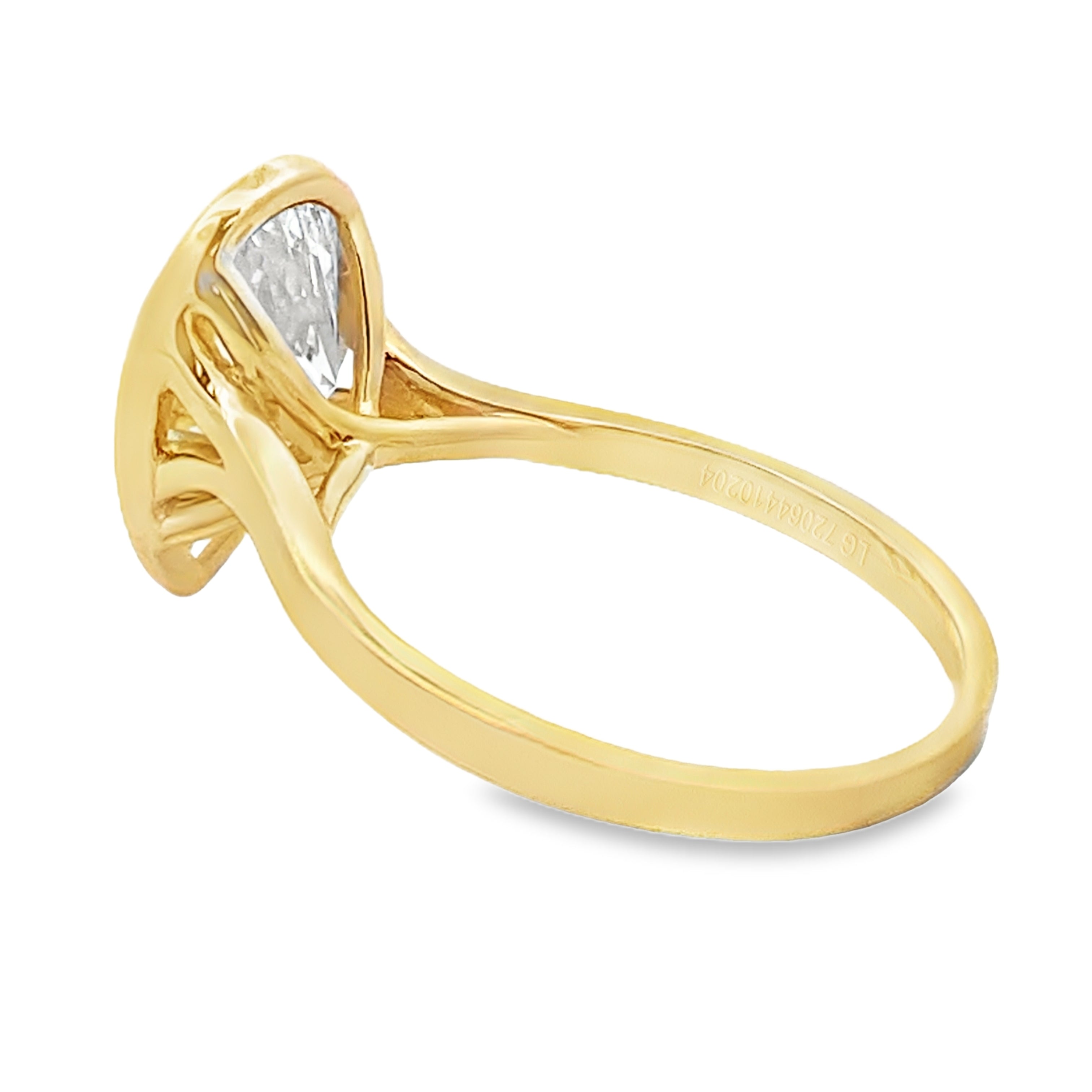 Genuine 3.00ct Lab Grown Diamond  14KT Yellow Gold
