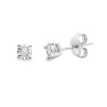 .10ct Diamond Stud Earrings Sterling Silver