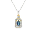 Sapphire Diamond Fashion Pendants 14KT Yellow Gold